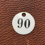 Vintage Enamel Train Seat Numbers from Europe Lucky Number House Number Room