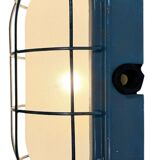 Industrial Grey Wall Light with Milk Glass, 1970s