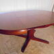 Round table central feet with 2 extensions of the 70s / 80s