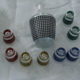 Vintage crystal arque liqueur service