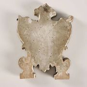 Ancient altar card with embossed tin mirror, Italy 18th-19th century