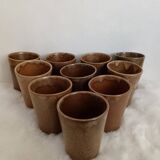 Set of 10 Digoin Stoneware glasses
