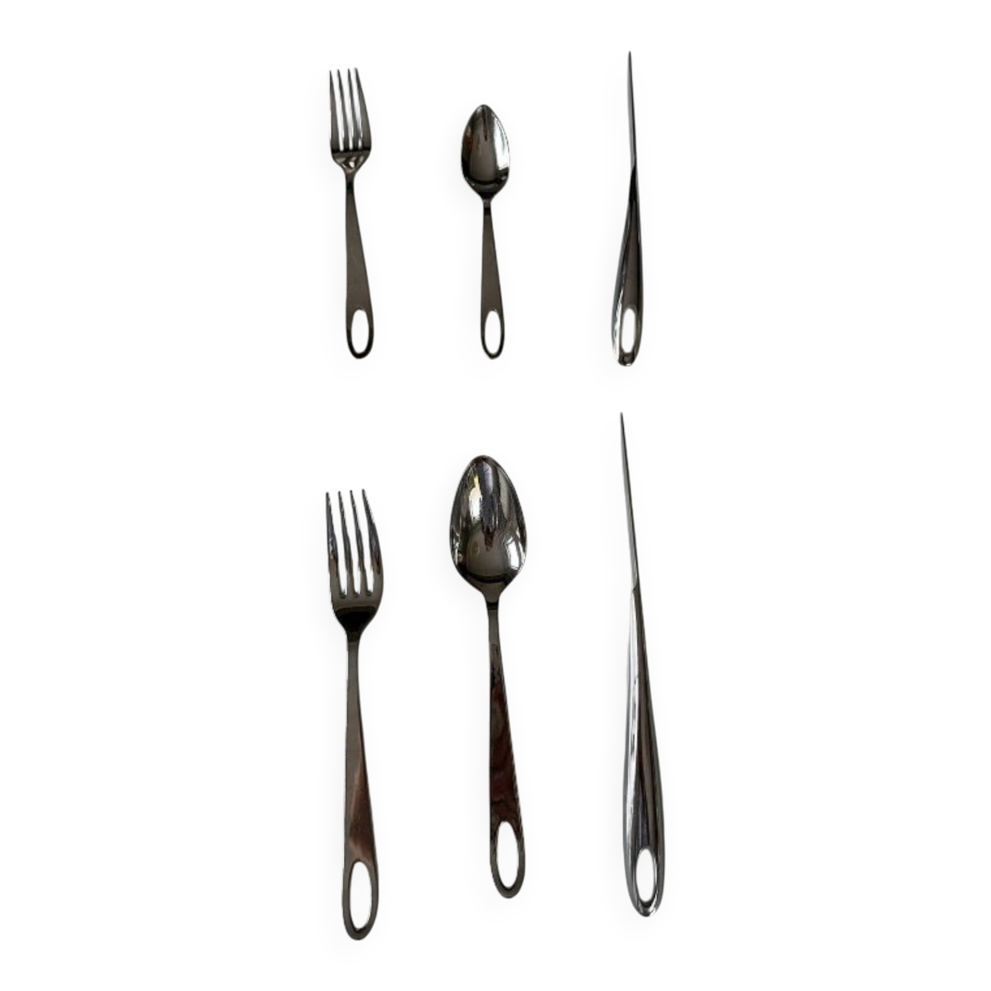 Complete cutlery set, including 72 pieces by Alessi designed by Philippe Starck.