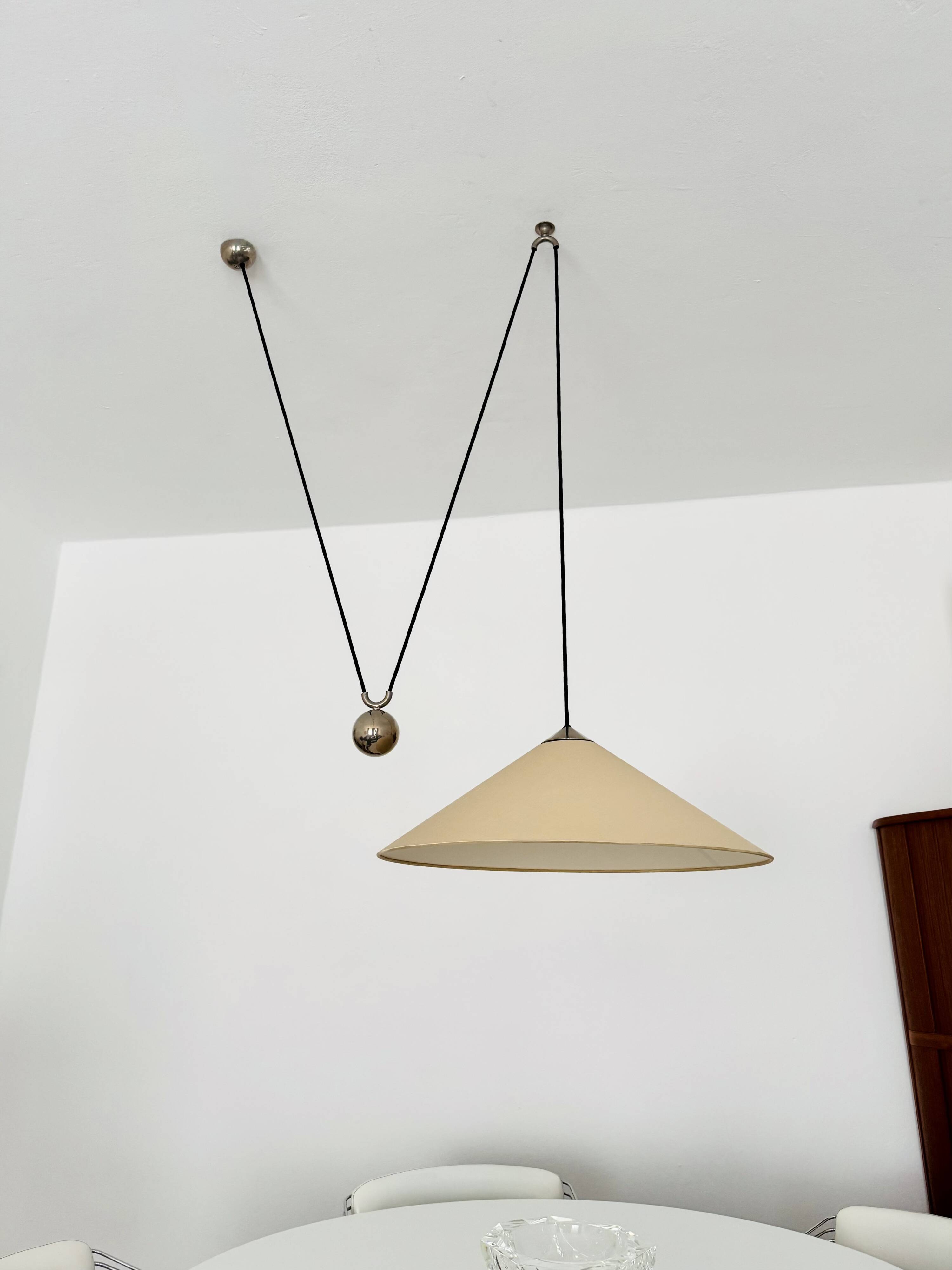 Large Adjustable Pendant Lamp with Counterweight by Florian Schulz