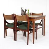 Extendable rectangular dining table in rosewood 'Emmedingen'