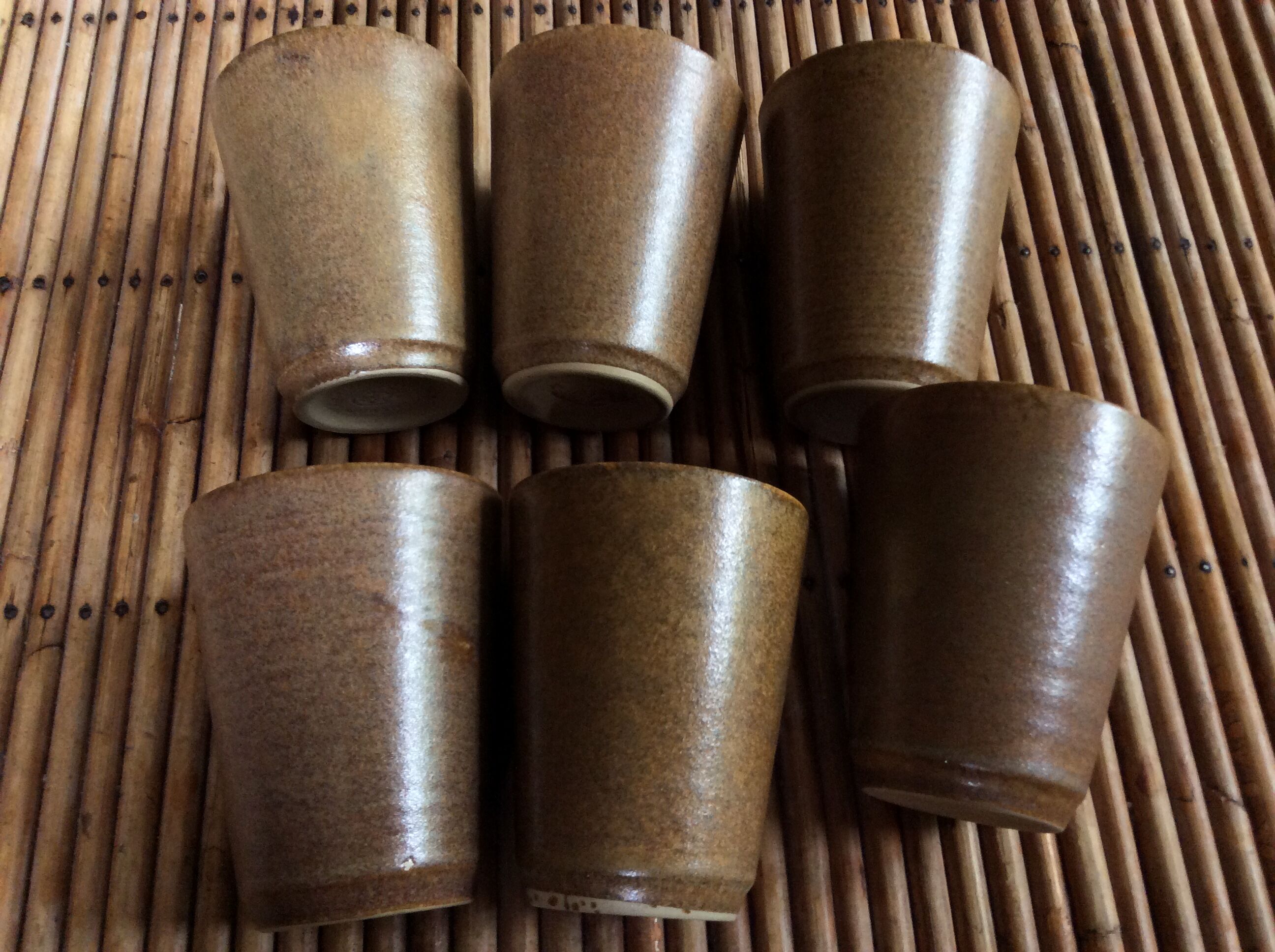 Series of sandstone cups