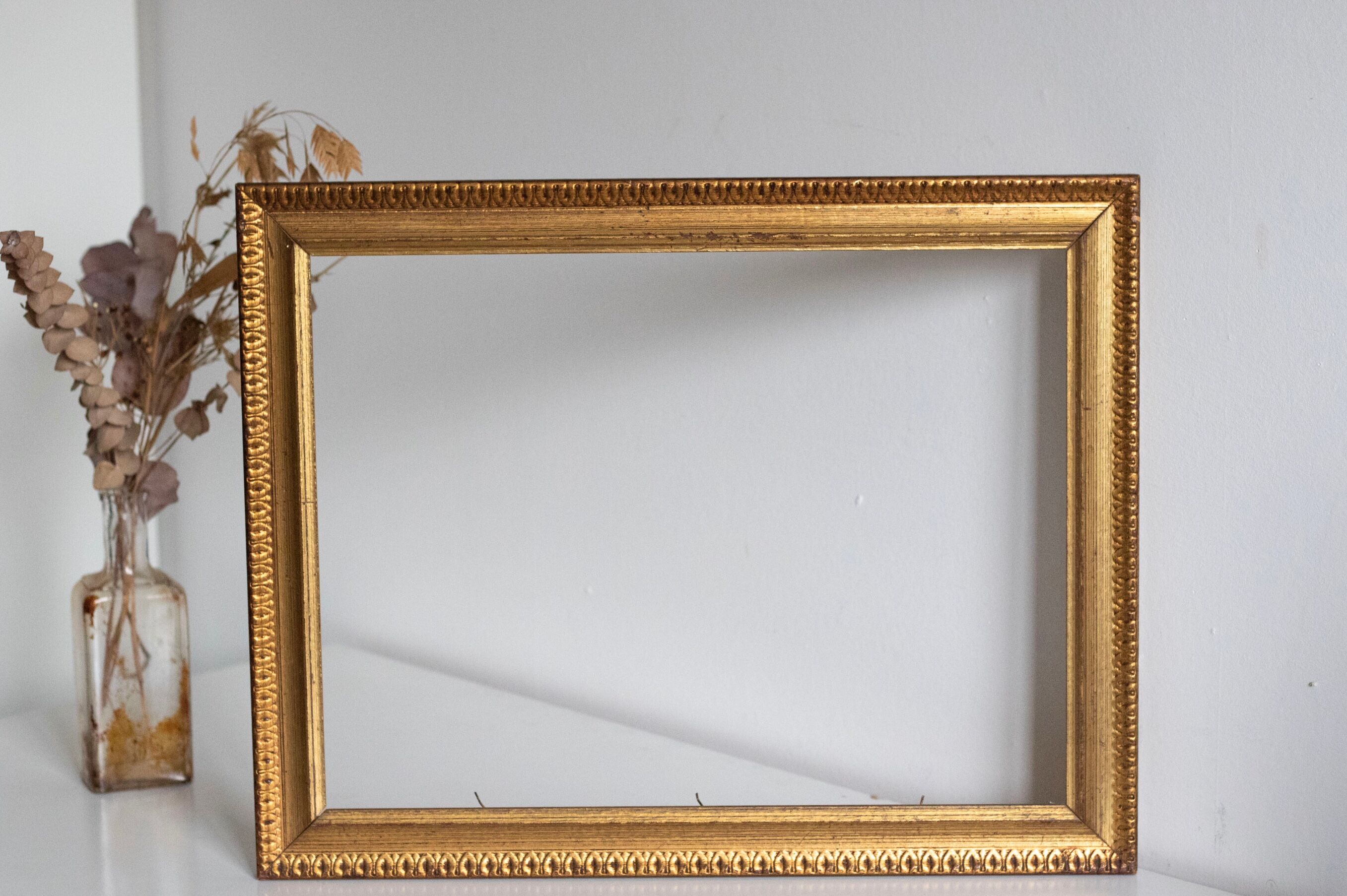 Old gilded wooden frame