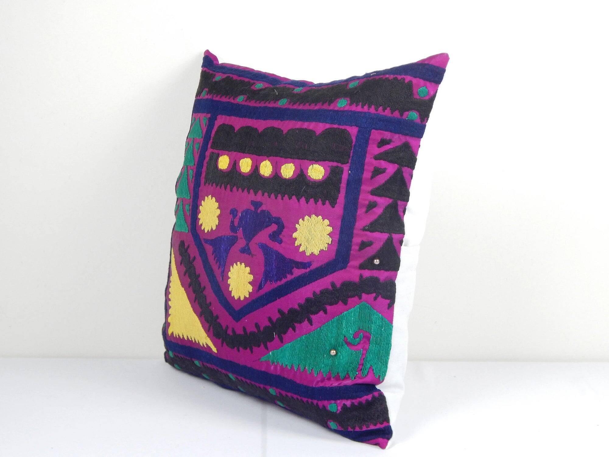 Vintage embroidered cushion cover 41x41 cm