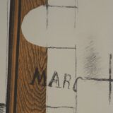 Georges braque: marc's bottle - color stencil