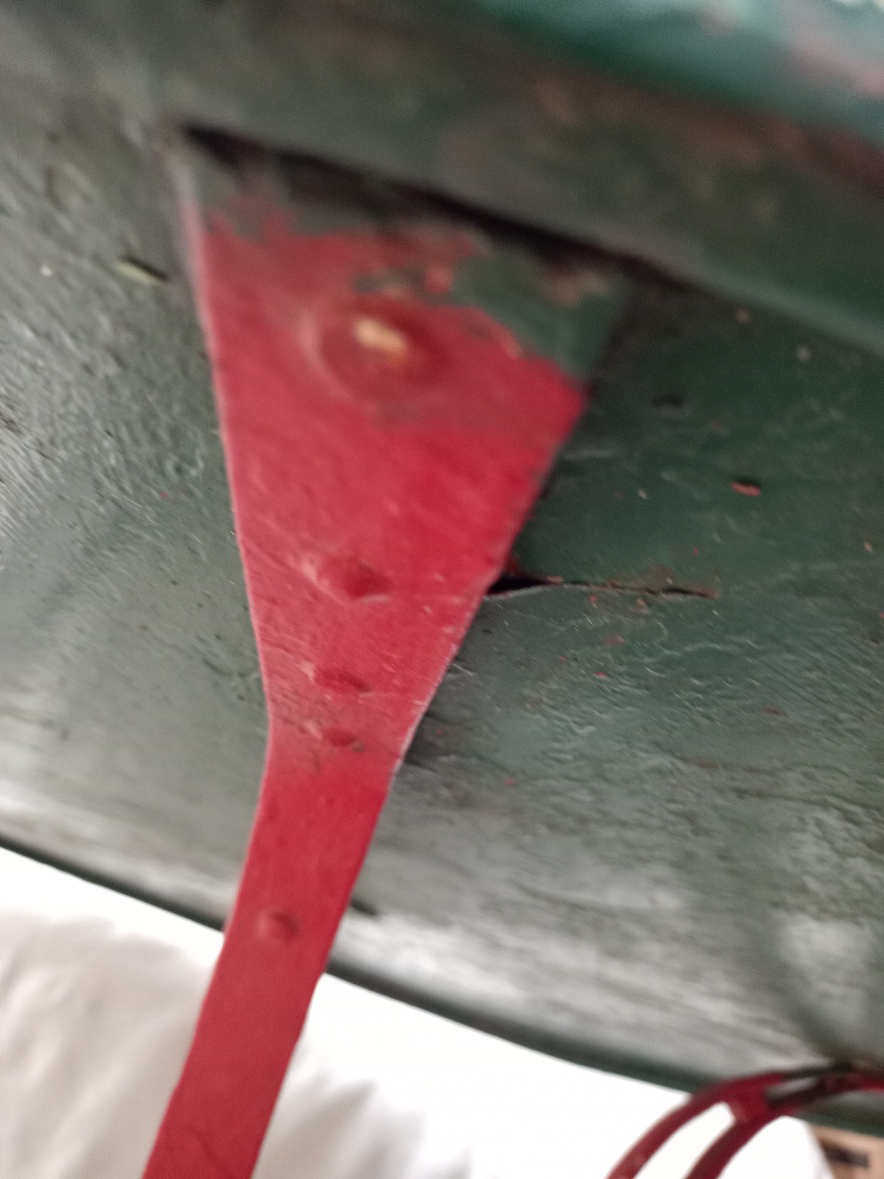 Eiffel style riveted metal garden table