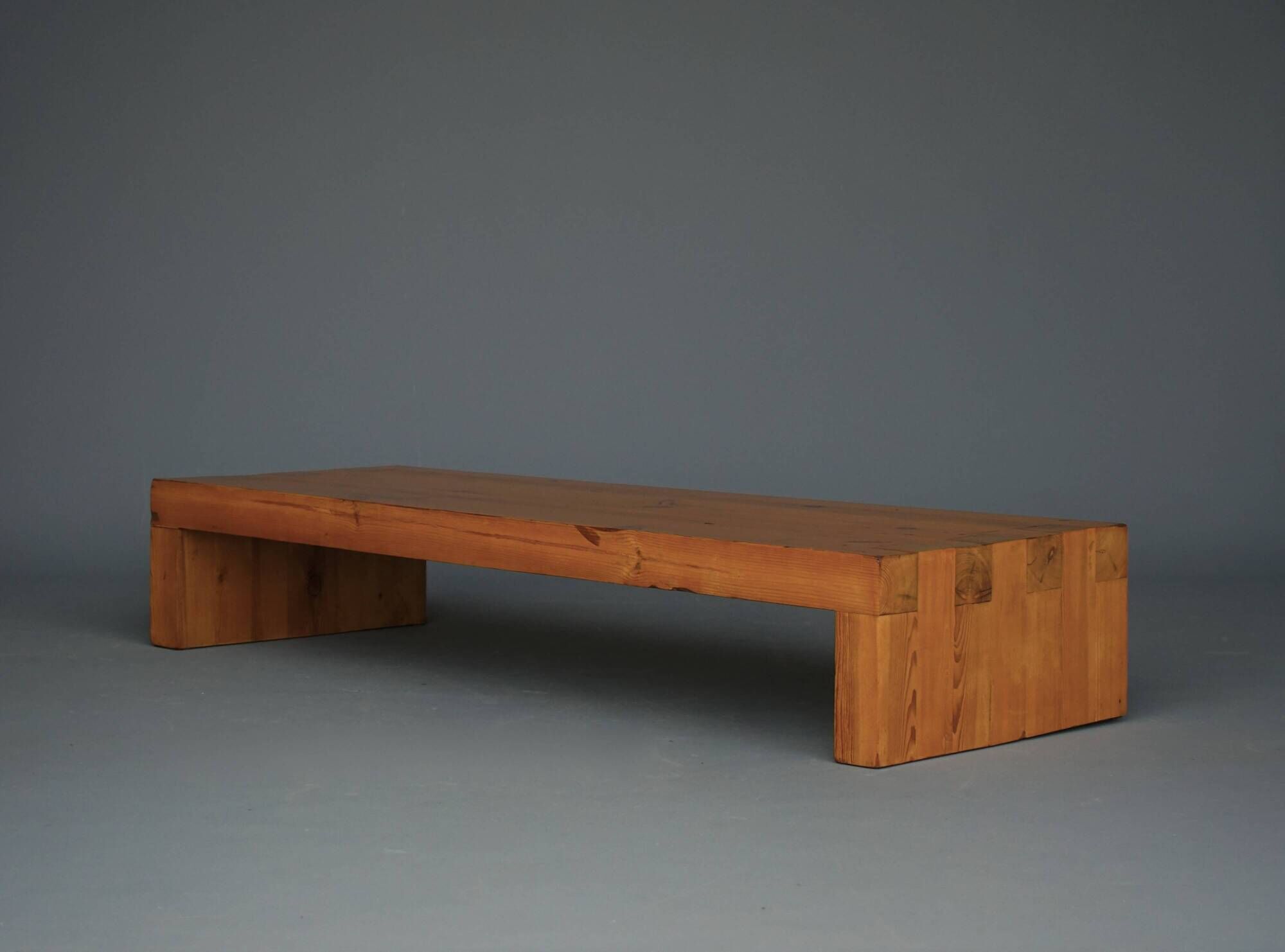 Low Pine Coffee Table in the style of Charlotte Perriand, 1960s