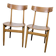 Paire de chaises vintage des années 60