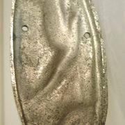 Art Deco wall light, silver-plated bronze, frosted glass, stylized bird decor