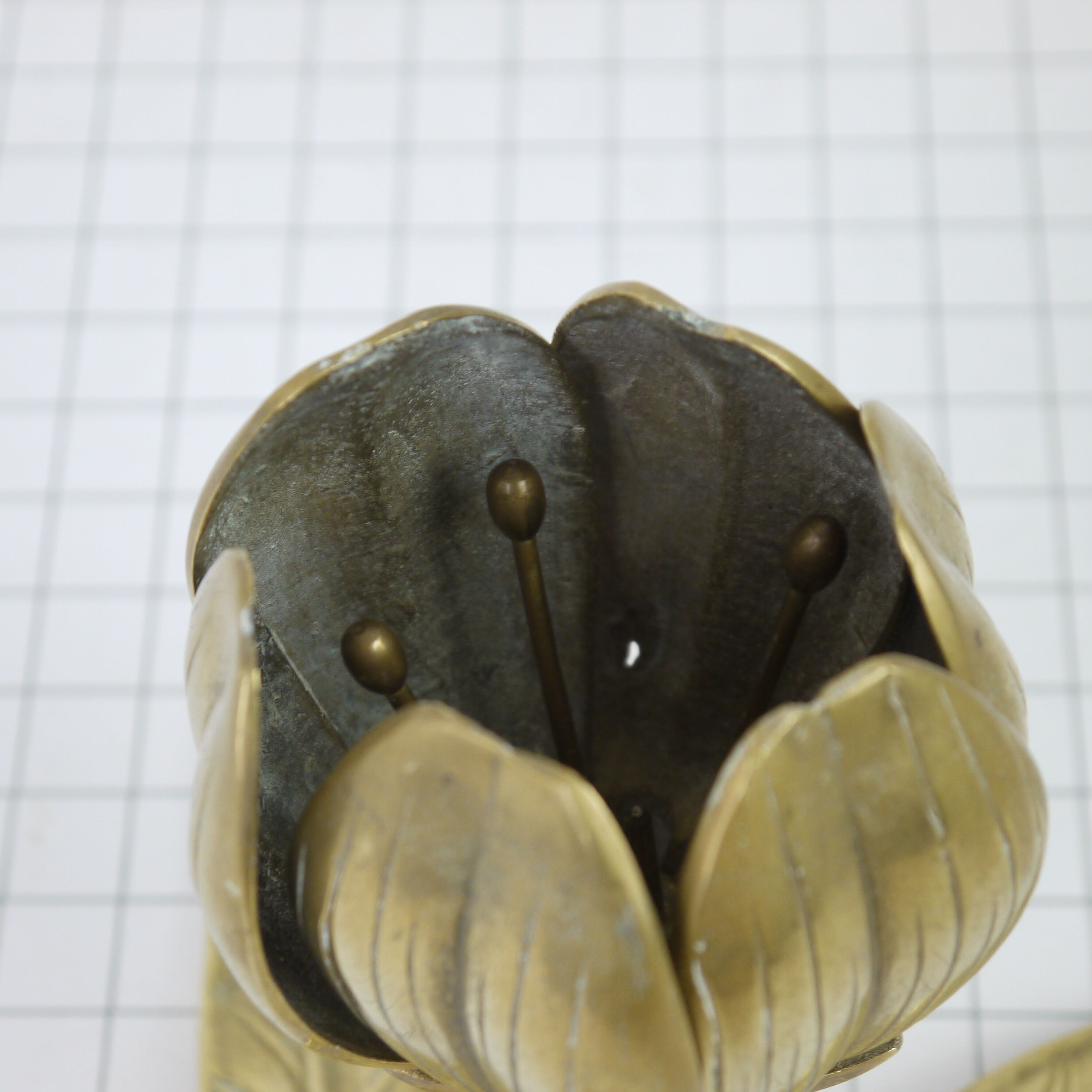 Flower brass ashtray