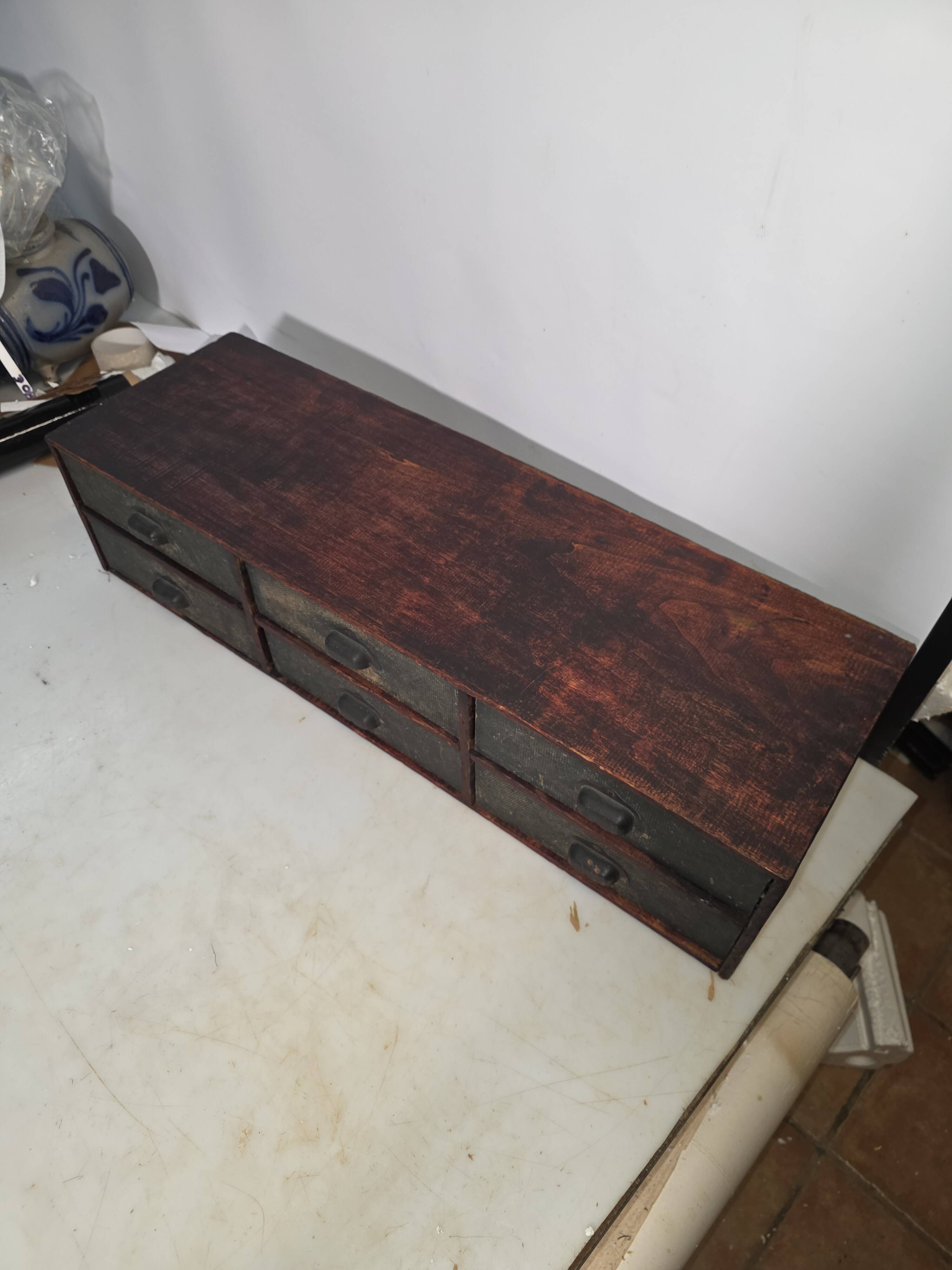 Antique workshop drawer unit from the 1920s.