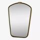 Rear view mirror and free form from the 60s brass frame highlighted with black