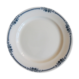 Serving dish large plate old blue earthenware Salins model Saussure