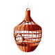 Vintage orange wicker pendant light - bird cage