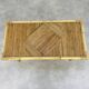 1960s rattan and bamboo coffee table, with its magazine rack.