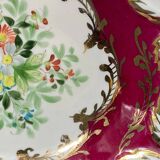 Oblong dish in Paris Sèvres porcelain with Louis XV style floral decoration