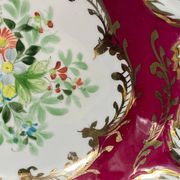Oblong dish in Paris Sèvres porcelain with Louis XV style floral decoration