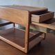 Teak multifunctional bar cart serving trolley, Denmark 1960s