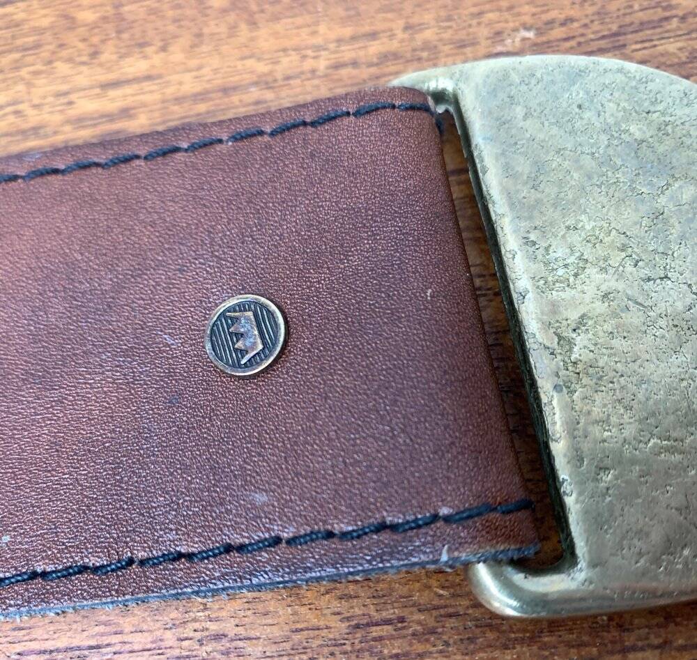 Mid-Century Bronze and Leather Armrest Bowl or Ashtray, 1960s