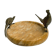 Empty marble pocket has 20th century bronze bird decoration