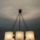 Teak chandelier and vintage design wall lamp 60 years