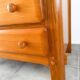 Large elm chest of drawers from Maison Regain, vintage 80s.