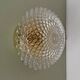 Vintage globe wall or ceiling light in diamond-point glass