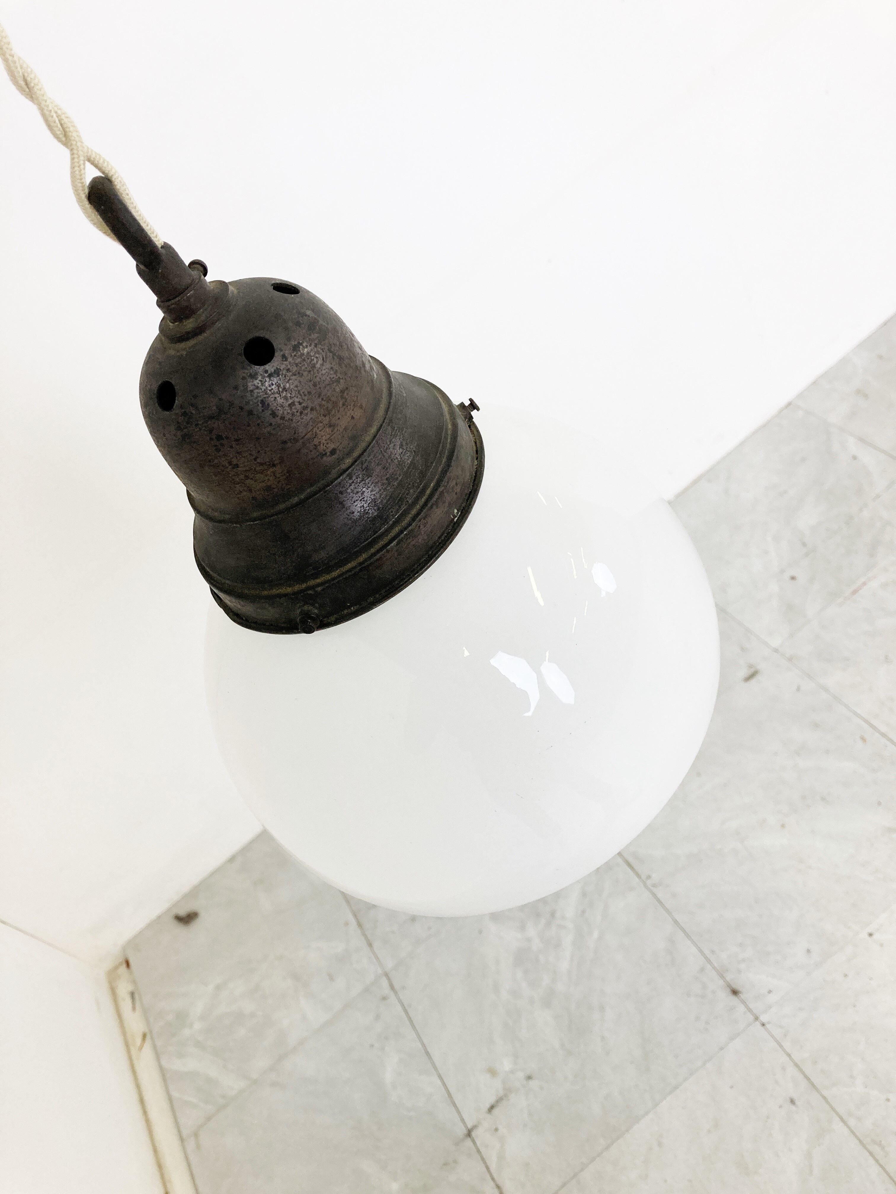 Opaline pendant light 1930s