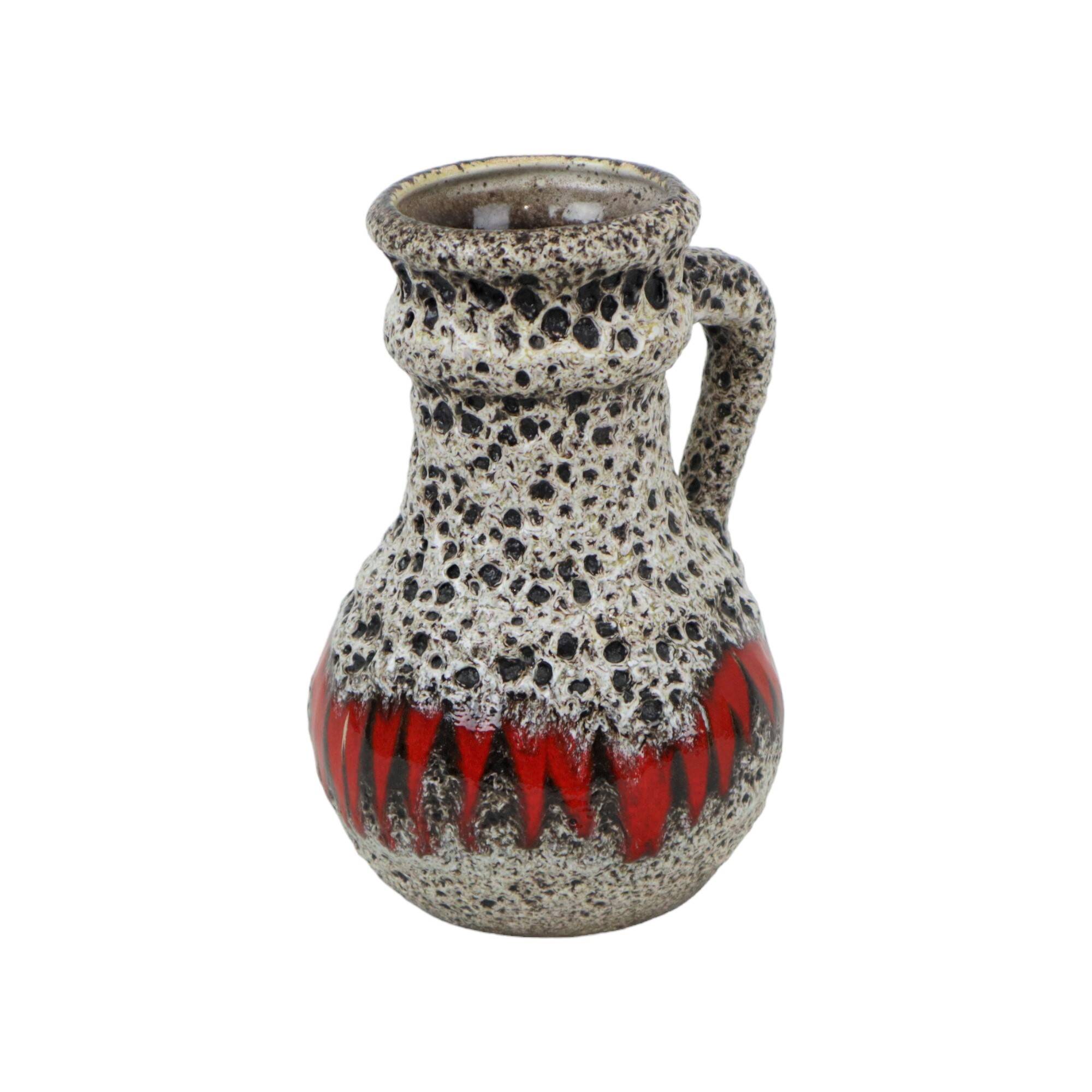 Fat Lava Design Vase West Germany Pottery Scheurich Lora 496-18