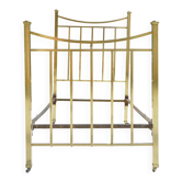 Antique single bed in gilded brass