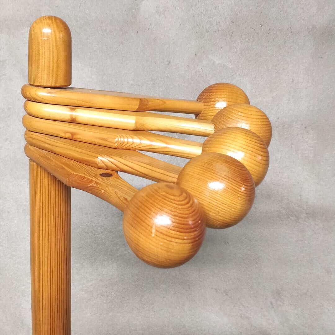 Door coats on foot 5 patères orientable wooden balls
