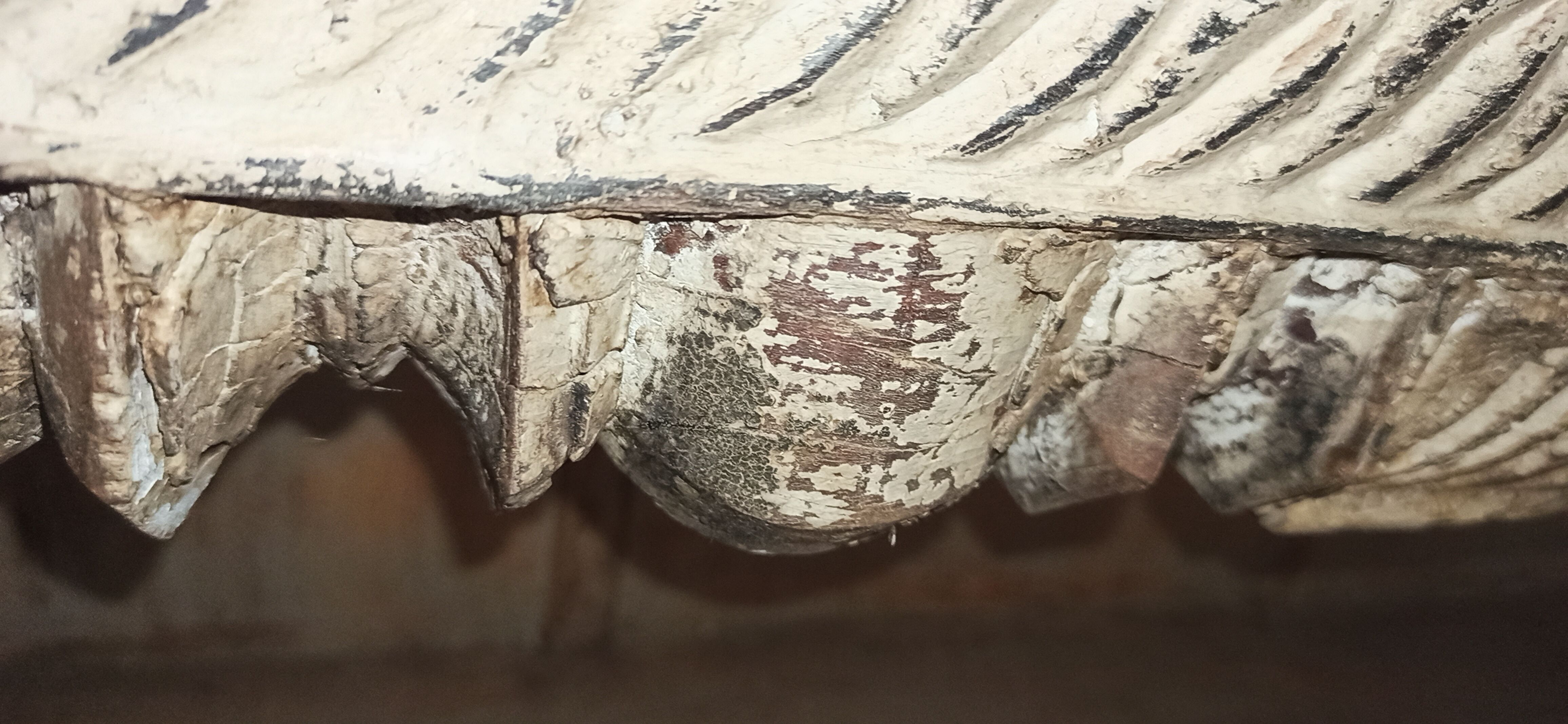 Old wooden furniture with niches