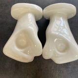 Old handmade candle holders