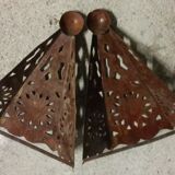 Brown metal wall lamp