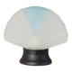 Murano Glass Shell Table Lamp in White with Blue Accent – Italian 1980s Vintage Space Age Design