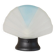 Murano Glass Shell Table Lamp in White with Blue Accent – Italian 1980s Vintage Space Age Design