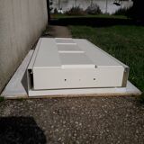 White metal shoe cabinet for 6 pairs