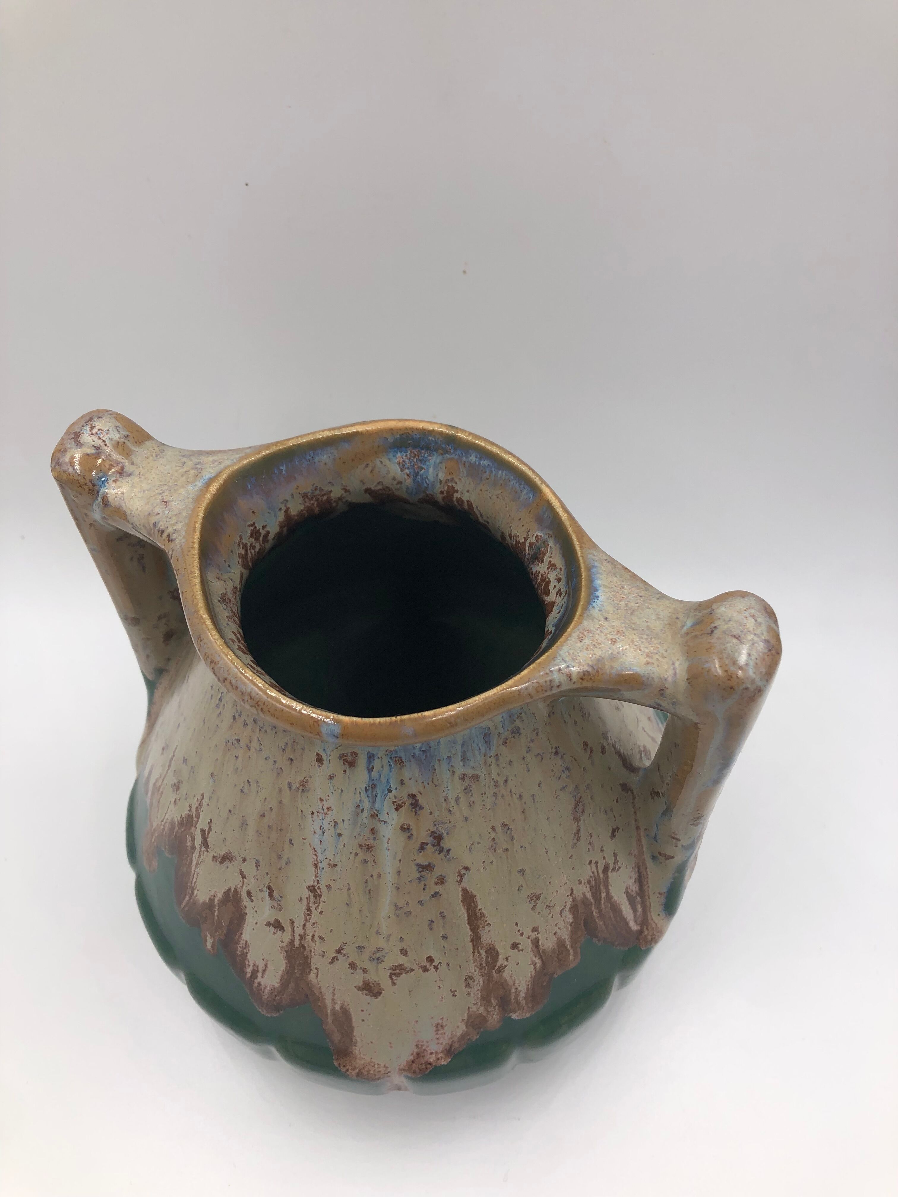 Vase style west Germany vintage glazed coulure