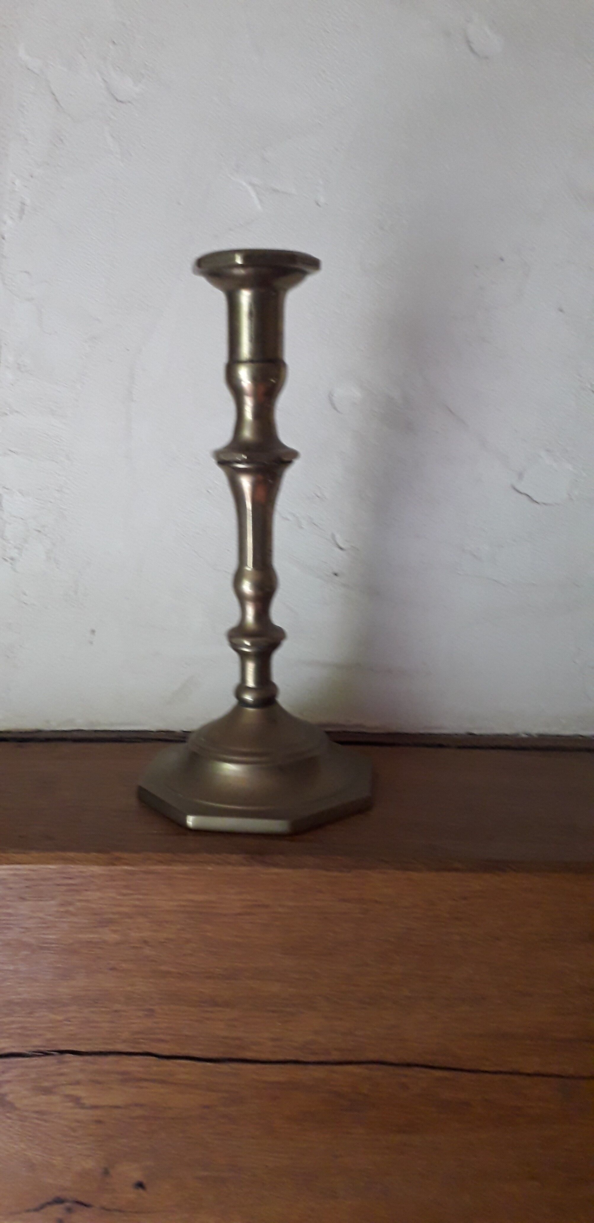 Old copper candle holder