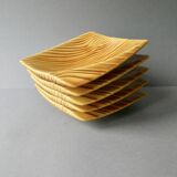 5 Verceram France faux wood ceramic bowls
