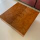 Square coffee table in elm magnifying glass 70s