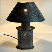 LAMPE Coeur ZINC Vintage