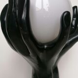 Lamp hands globe opaline