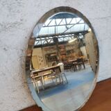 Oval beveled mirror
