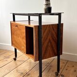 Bar cabinet on wheels
