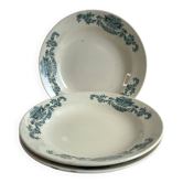 Lot de 3 assiettes creuses Longchamp Lutèce en terre de fer